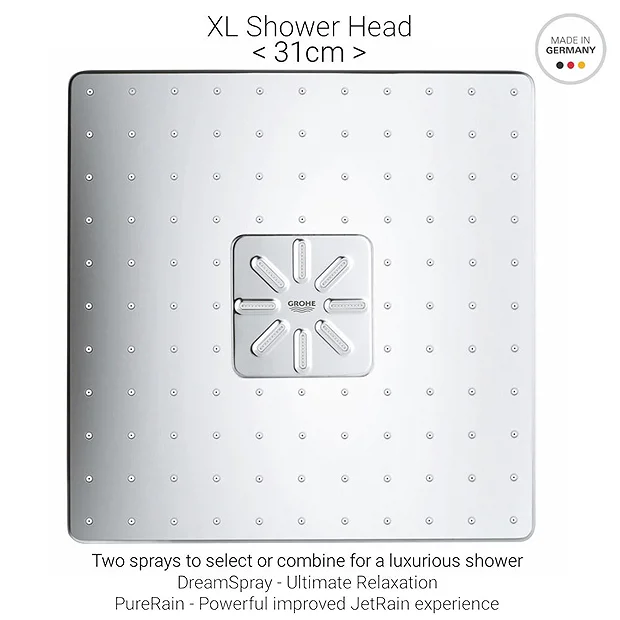 Grohe Grohtherm Smartcontrol Perfect Shower With Ceiling Mounted 310 Cube Shower Head 3 Grohe Grohtherm Smartcontrol Perfect Shower With Ceiling Mounted 310 Cube Shower Head