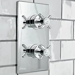 Heritage Bathroom Heritage - Dawlish Dual Control Recessed Valve - Chrome 7 Heritage Bathroom Heritage - Dawlish Dual Control Recessed Valve - Chrome -Aqualisa Shop heritagedorchesterdualcontrolrecessedvalvechromesdc04d1