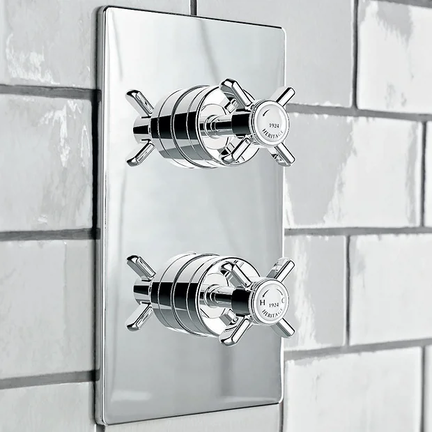 Heritage Bathroom Heritage - Dawlish Dual Control Recessed Valve - Chrome 5 Heritage Bathroom Heritage - Dawlish Dual Control Recessed Valve - Chrome - Image 3