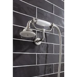 Crosswater - Belgravia Thermostatic Shower Valve With Fixed Head, Handset & Wall Cradle - Nickel -Aqualisa Shop hg cradlen d4