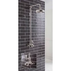 Crosswater - Belgravia Thermostatic Shower Valve With Fixed Head - Nickel -Aqualisa Shop hg showern d2
