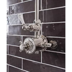 Crosswater - Belgravia Thermostatic Shower Valve With Fixed Head - Nickel -Aqualisa Shop hg showern d3