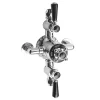 Hudson Reed Topaz Black Triple Exposed Thermostatic Shower Valve -Aqualisa Shop hudsonreedtopazblacktripleexposedthermostaticshowervalvebtsvt102nl