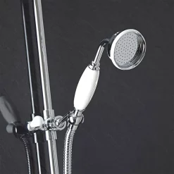 Hudson Reed Traditional Exposed Shower Valve, Riser Kit, Diverter & Shower Rose