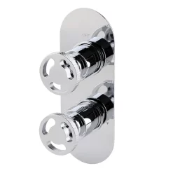 Arezzo Chrome Industrial Style Shower System With Concealed Valve + Head -Aqualisa Shop is2chpkd1