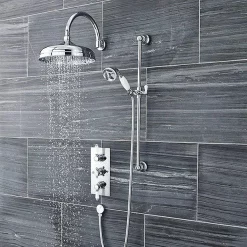 Nuie Edwardian Triple Concealed Thermostatic Shower Valve With Rectangular Plate -Aqualisa Shop ity315 d1