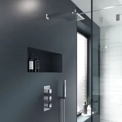 Ultra Series L Triple Concealed Thermostatic Shower Valve - Chrome -Aqualisa Shop jty303 d3 1