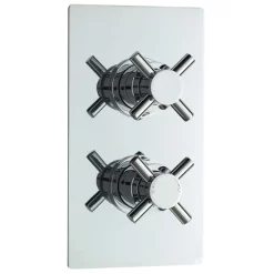 Nui Series 1 Twin Concealed Thermostatic Shower Valve - Chrome