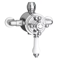 Victorian Plumbing Lancaster Traditional Round Concealed Dual Thermostatic Shower Valve
