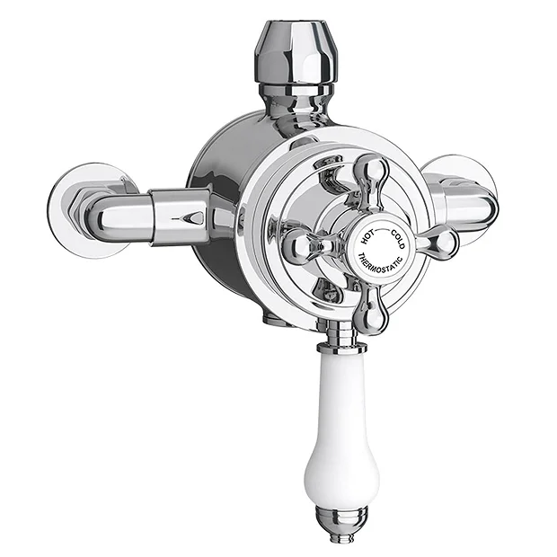 Victorian Plumbing Lancaster Traditional Round Concealed Dual Thermostatic Shower Valve 3 Victorian Plumbing Lancaster Traditional Round Concealed Dual Thermostatic Shower Valve
