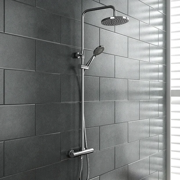 Victorian Plumbing Madrid Luxury Round Thermostatic Shower - Chrome 4 Victorian Plumbing Madrid Luxury Round Thermostatic Shower - Chrome - Image 2