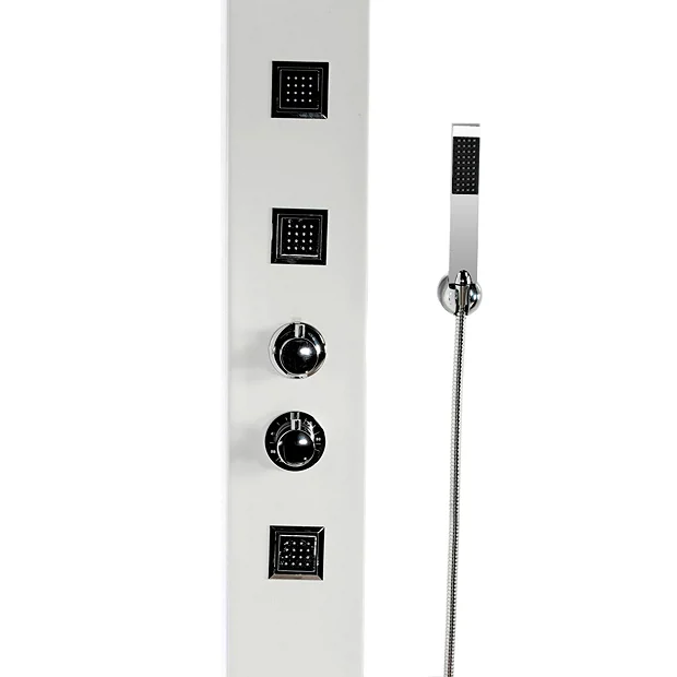 Victorian Plumbing Maverick Tower Shower Panel (Thermostatic) - White 6 Victorian Plumbing Maverick Tower Shower Panel (Thermostatic) - White - Image 4