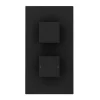 Arezzo Square Modern Twin Concealed Shower Valve With Diverter - Matt Black 2 Arezzo Square Modern Twin Concealed Shower Valve With Diverter - Matt Black -Aqualisa Shop mbsqsvdnewd5