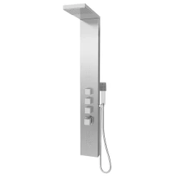 Milan Bathroom Milan Modern Stainless Steel Tower Shower Panel (Thermostatic) 11 Milan Bathroom Milan Modern Stainless Steel Tower Shower Panel (Thermostatic) -Aqualisa Shop milanmodernstainlesssteeltowershowerpanelthermostaticnd1