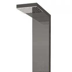 Milan Bathroom Milan Shower Tower Panel - Dark Chrome (Thermostatic) -Aqualisa Shop milanshowertowerpaneldarkchromed2