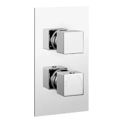 Milan Bathroom Milan Twin Concealed Shower Valve Inc. Ultra Thin 300 X 300mm Head + Vertical Arm -Aqualisa Shop milpk001 n d1