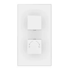 Milan Bathroom Milan Twin Shower Valve Inc. Outlet Elbow, Handset + Ultra Thin Head With Vertical Arm -Aqualisa Shop milpk002nwd2