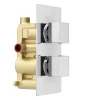Milan Bathroom Milan Twin Concealed Thermostatic Valve + 400x400mm Rainfall Shower Head -Aqualisa Shop milsp06 n d6