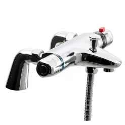 Victorian Plumbing Coral Modern Thermostatic Bath Shower Mixer - Bottom Outlet -Aqualisa Shop moderncoralthermostaticbathshowermixerd2