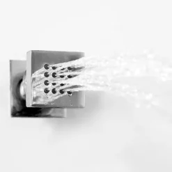 Victorian Plumbing Modern Square Triple Valve With Diverter, Ceiling Mounted Square Shower Head, 4 Body Jets + Slider 10 Victorian Plumbing Modern Square Triple Valve With Diverter, Ceiling Mounted Square Shower Head, 4 Body Jets + Slider -Aqualisa Shop modernsquaretriplevalveshowerpackage3d2