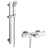 Victorian Plumbing Montreal Wall Mounted Thermostatic Bath Shower Mixer Tap + Slider Rail Kit -Aqualisa Shop msrk01 l