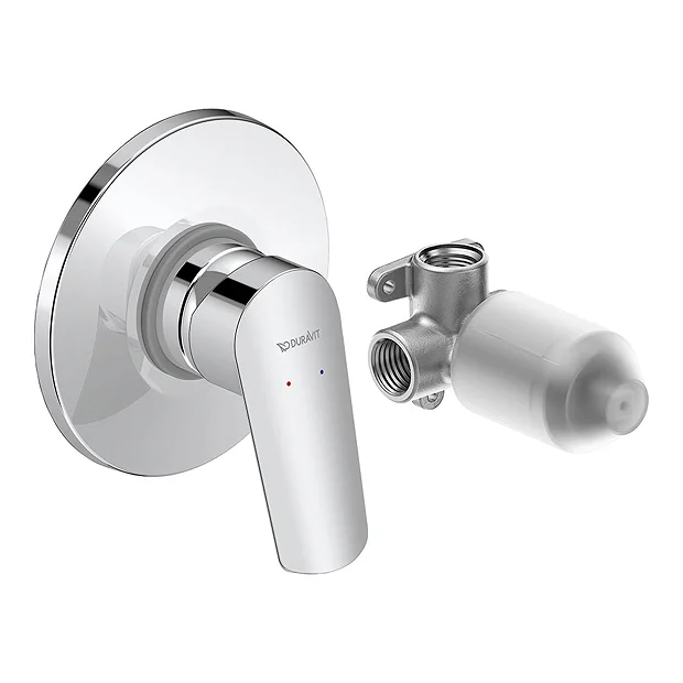 Duravit No.1 Chrome Single Lever Shower Mixer Concealed Set 4 Duravit No.1 Chrome Single Lever Shower Mixer Concealed Set - Image 2