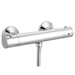 Nuie ABS Round Thermostatic Bar Valve - Bottom Outlet - Chrome -Aqualisa Shop premierabsroundthermostaticbarvalvebottomoutletchromevbs001l