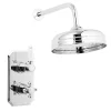 Nuie Edwardian Twin Concealed Thermostatic Shower Valve With 8" Apron Fixed Head -Aqualisa Shop premieredwardiantwinconcealedthermostaticshowervalveinc8apronfixedheadd1