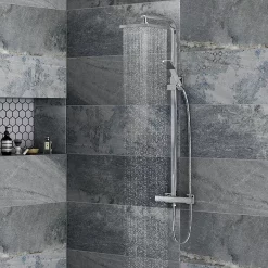 Victorian Plumbing Prime Luxury Square Thermostatic Shower - Chrome