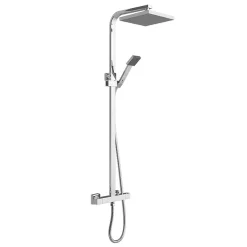 Victorian Plumbing Prime Luxury Square Thermostatic Shower - Chrome -Aqualisa Shop primeluxurysquarethermostaticshowerchromendetail1