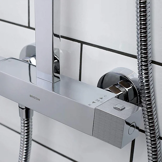 Bristan Quadrato Thermostatic Bar Shower Valve With Rigid Riser + Fast Fit Kit 5 Bristan Quadrato Thermostatic Bar Shower Valve With Rigid Riser + Fast Fit Kit - Image 3