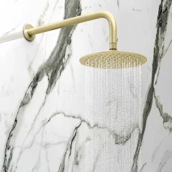 Arezzo Brushed Brass Round Shower Package With Concealed Valve + Head -Aqualisa Shop rd2bbpk d1