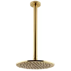 Arezzo Brushed Brass Round Shower Package With Concealed Valve + Ceiling Mounted Head -Aqualisa Shop rd2bbpkcm detail1