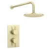 Arezzo Brushed Brass Round Shower Package With Concealed Valve + Head -Aqualisa Shop rd2bbpkcmnd5