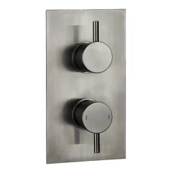 Arezzo Gunmetal Grey Round Shower Package With Concealed Valve + Head -Aqualisa Shop rd2gmpkd1