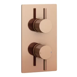 Arezzo Rose Gold Round Shower Package With Concealed Valve + Ceiling Mounted Head -Aqualisa Shop rd2rgpkcm detail1