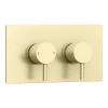 Arezzo Brushed Brass Twin Concealed Shower Valve Inc. 300mm Head + Ceiling Mounted Arm 2 Arezzo Brushed Brass Twin Concealed Shower Valve Inc. 300mm Head + Ceiling Mounted Arm -Aqualisa Shop rd3bbpkcm detail4