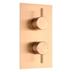 Arezzo Brushed Bronze Round Thermostatic Shower Pack With Head + Handset -Aqualisa Shop rd4bzpk d1