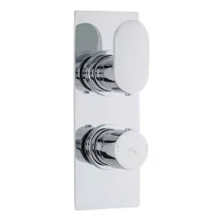 Hudson Reed Reign Twin Concealed Thermostatic Shower Valve W/ Diverter - Square Plate