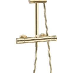 Crosswater Central Brushed Brass Height Adjustable Thermostatic Shower -Aqualisa Shop rm530wf d2