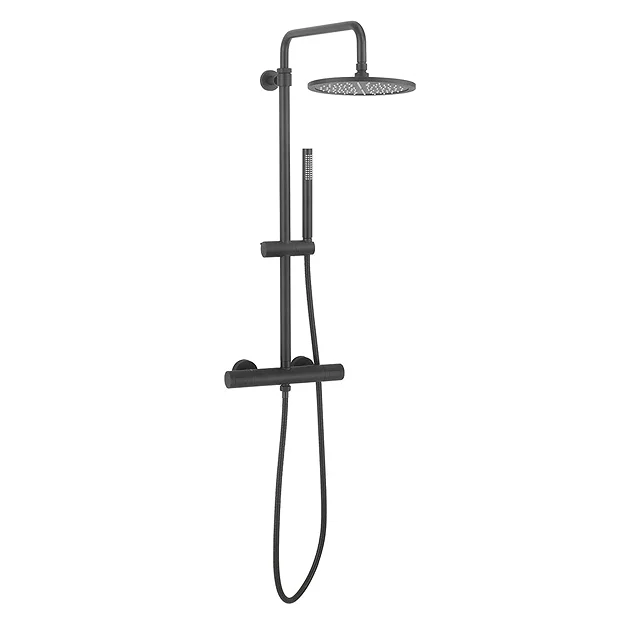 Crosswater Central Matt Black Height Adjustable Thermostatic Shower 4 Crosswater Central Matt Black Height Adjustable Thermostatic Shower - Image 2