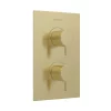 Heritage Bathroom Heritage Dartmouth 2 Outlet Twin Concealed Thermostatic Shower Valve - Brushed Brass -Aqualisa Shop sdabb01