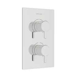 Heritage Bathroom Heritage Dartmouth 2 Outlet Twin Concealed Thermostatic Shower Valve - Chrome