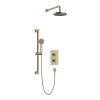 Heritage Bathroom Heritage Dartmouth Concealed Thermostatic Shower With Fixed Head And Flexible Kit - Brushed Brass -Aqualisa Shop sdacdual02