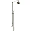 Heritage Bathroom Heritage Dawlish Exposed Shower With Premium Fixed Riser Kit & Diverter To Handset - Vintage Gold -Aqualisa Shop sdcdual08 l1