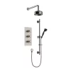Heritage Bathroom Heritage Dawlish Concealed Valve With 6" Fixed Head & Adjustable Riser - Brushed Nickel -Aqualisa Shop sdcdual13