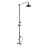 Heritage Bathroom Heritage Dawlish Exposed Shower With Premium Fixed Riser Kit & Diverter To Handset - Brushed Nickel -Aqualisa Shop sdcdual15