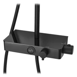 Triton Push Button Thermostatic Shower Mixer - Matte Black -Aqualisa Shop sfxpbdivblk d1