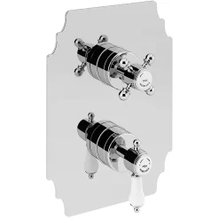 Heritage Bathroom Heritage Glastonbury Twin Concealed Shower Valve With Two Outlet Diverter - Chrome