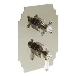 Heritage Bathroom Heritage Glastonbury Recessed Shower With Premium Fixed Head & Flexible Riser Kit - Vintage Gold